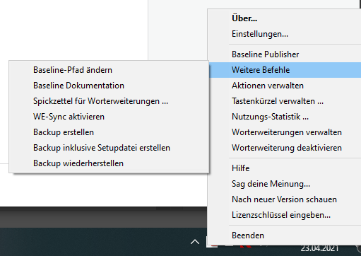 Backup erstellen