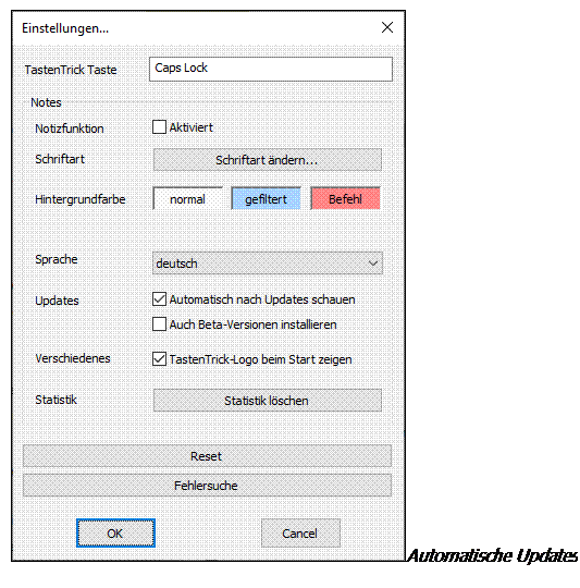 Text Box:  Automatische Updates